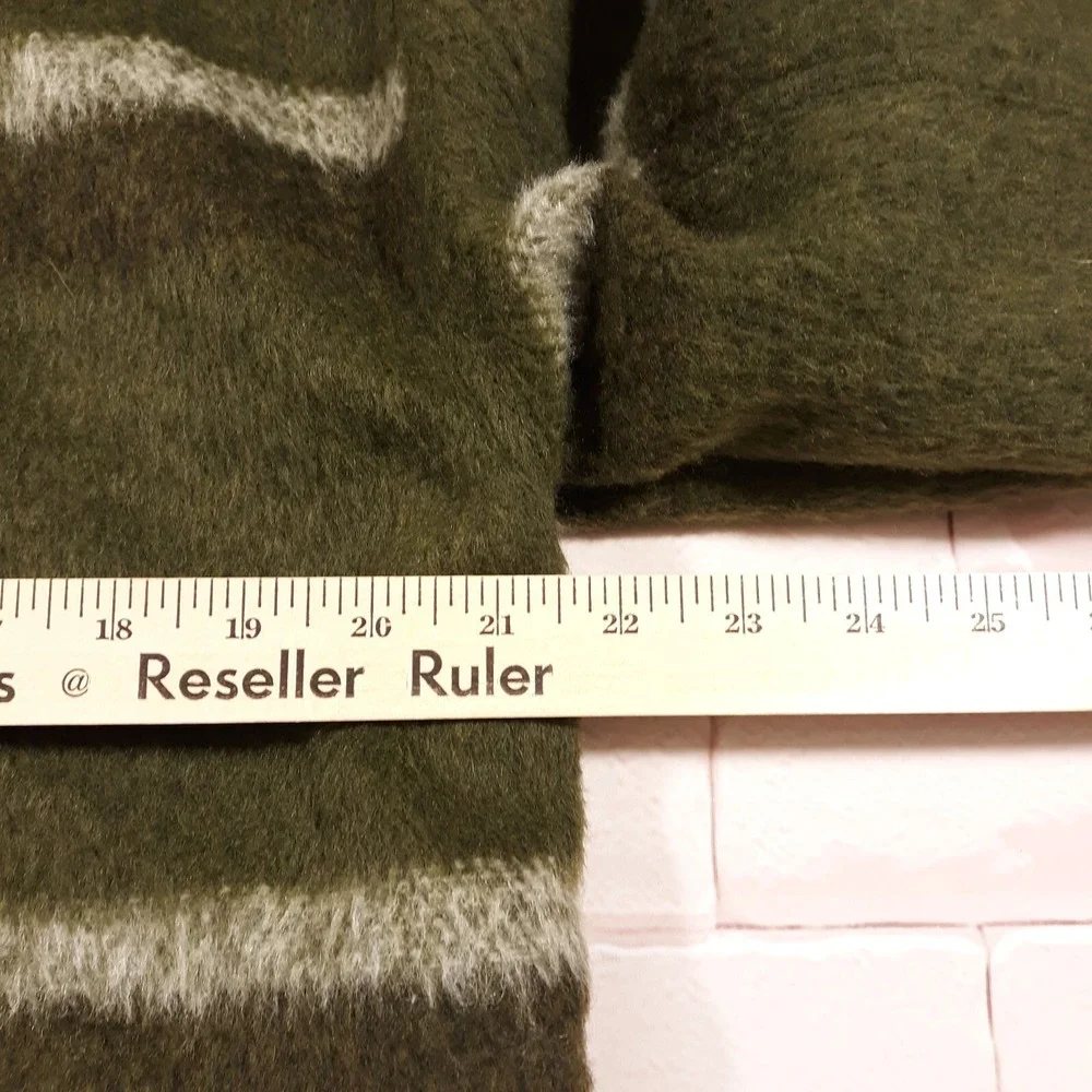 Old Navy Wool Blend Car Coat Womens M Green 4 Button Notch Lapel Heavyweight NEW